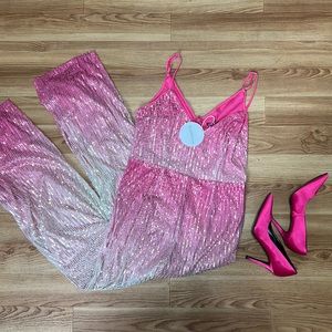 PINK Sequin Jumpsuit